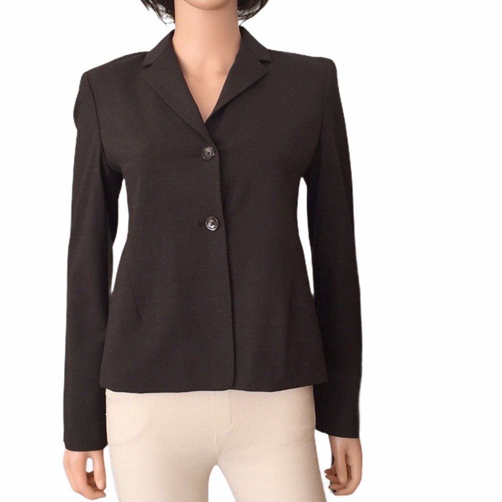 Banana Republic Brown Wool Tailored Blazer Made In Italy